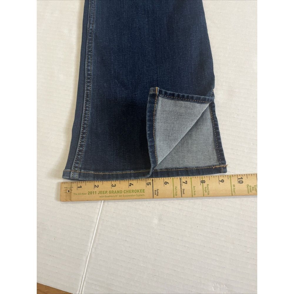 Abercrombie kids Girl High rise Flare Jeans Dark Wash Sz 15/16 Regular Pull‎ On - Picture 9 of 11